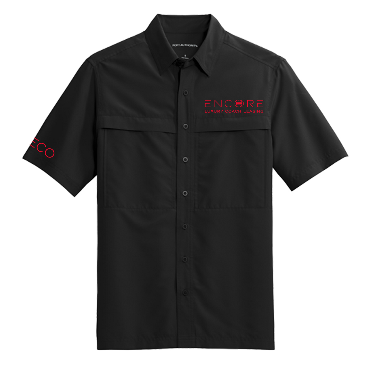 Encore Black Button Up ECO Fishing Shirt- Unisex